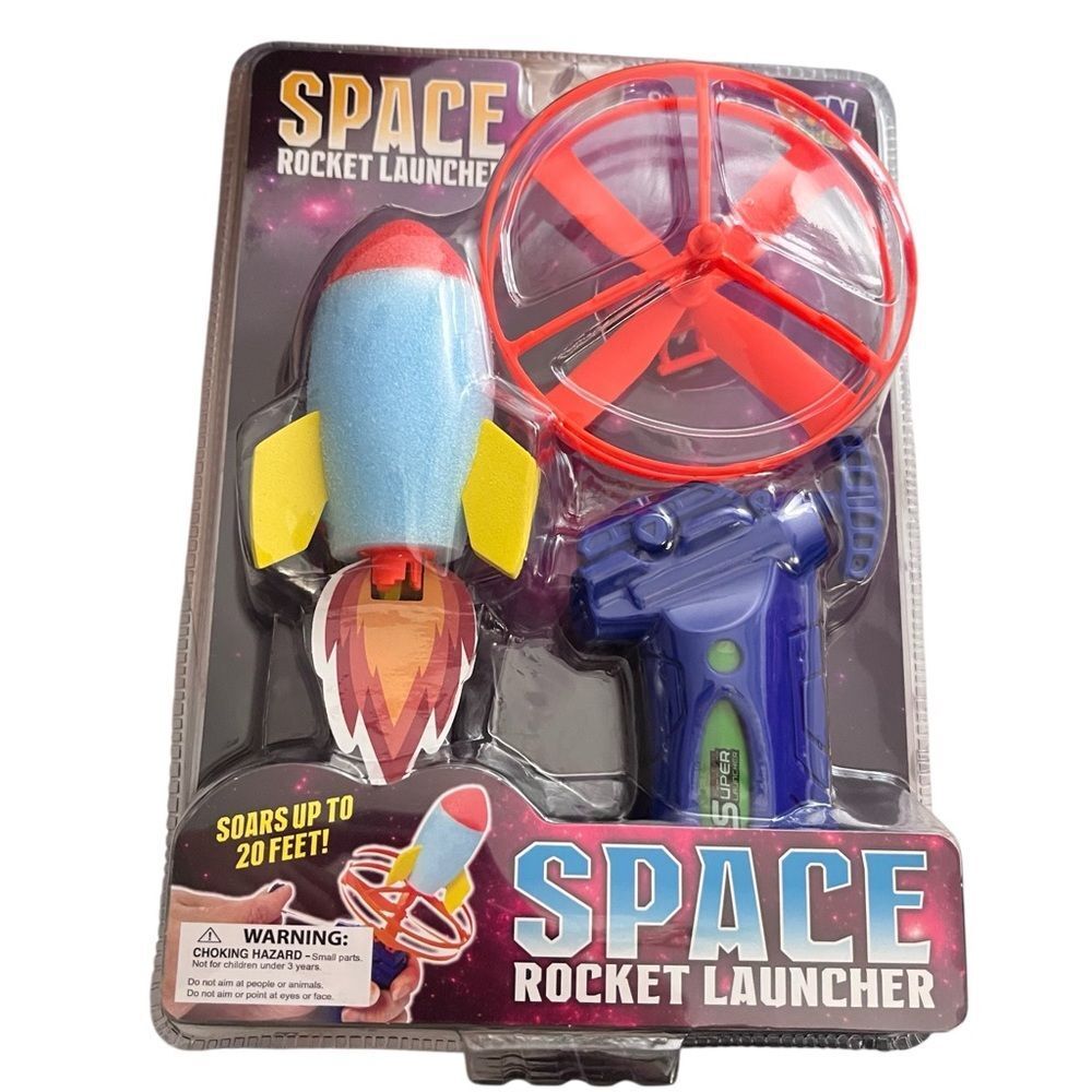 Space Rocket Launcher Toy Set - Blue